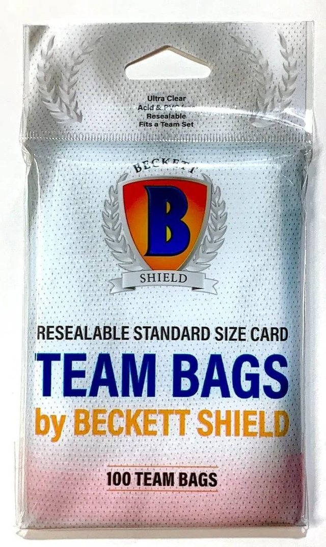 Beckett Shield Resealable Standard Size Card Team Bags