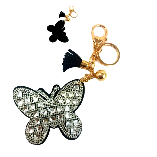 Bijou de Sac/Porte-Clés Papillon &amp; Strass (083)