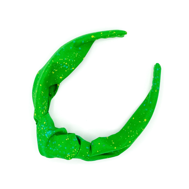 Top Knot Alice Band - Green Speckle