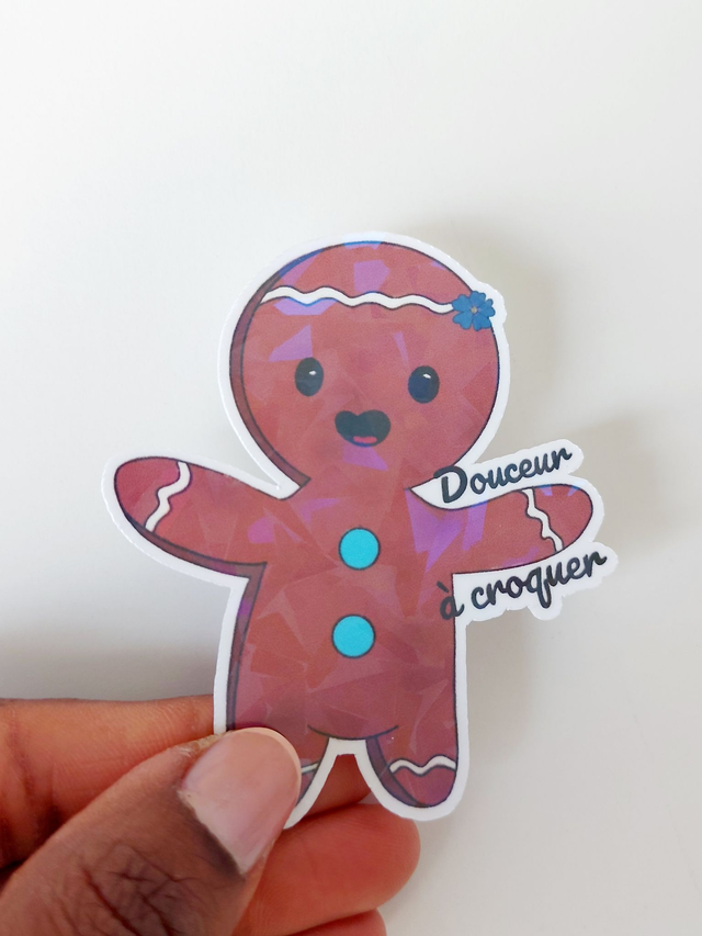 Stickers illustrés de Noël "Douceur à croquer"| Autocollants colorés à l’unité