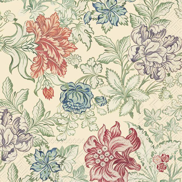 Servilleta de papel lunch flores colores pastel 