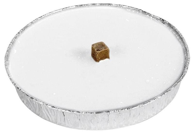 Flammschale im Alutopf, Weiß,  Ø 16 cm