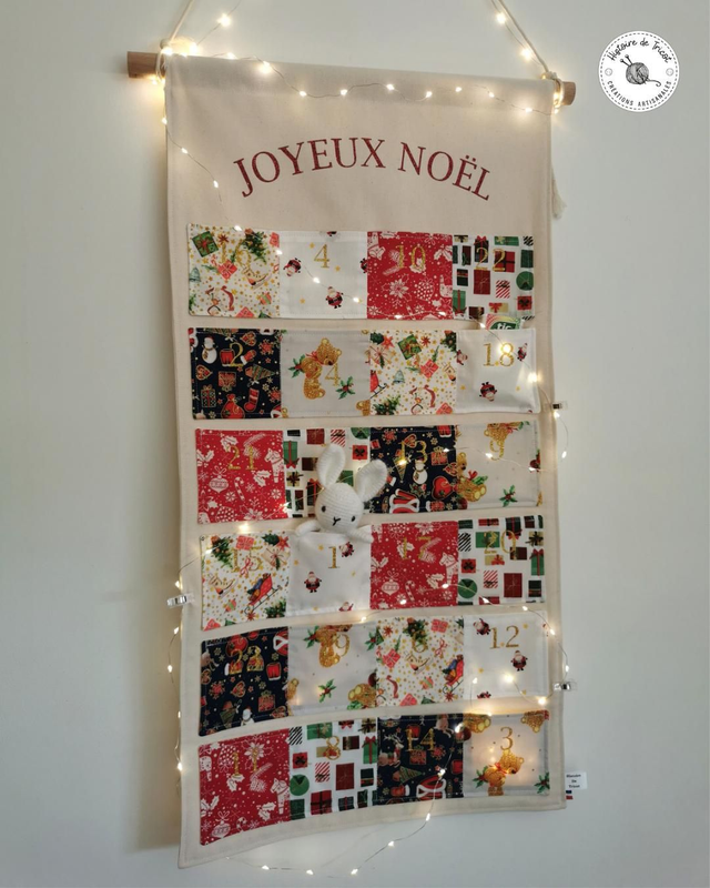 Calendrier de l&#039;avent ~ Grand format ~ Fait main ~ Sur commande 
