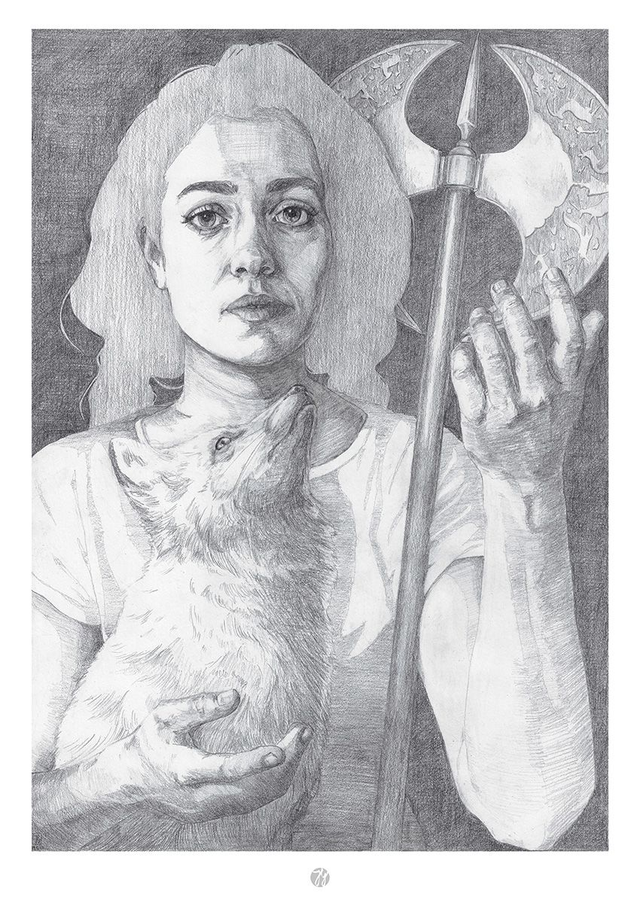 ART PRINT - LADY OF WORDS - STIMME & AXT