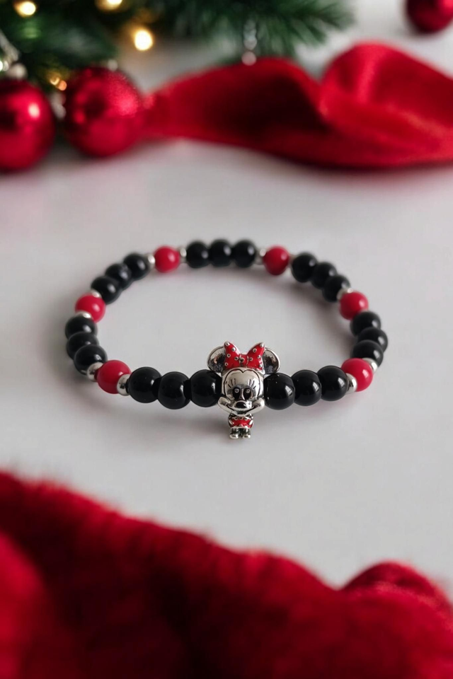 Bracelet Pandolith Onyx/Agate rouge 