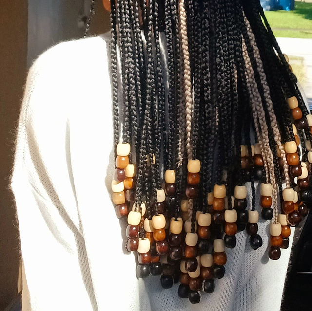 ✨ Braids avec Perles Mi-Long 