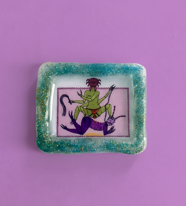 Queer handmade resin magnet 