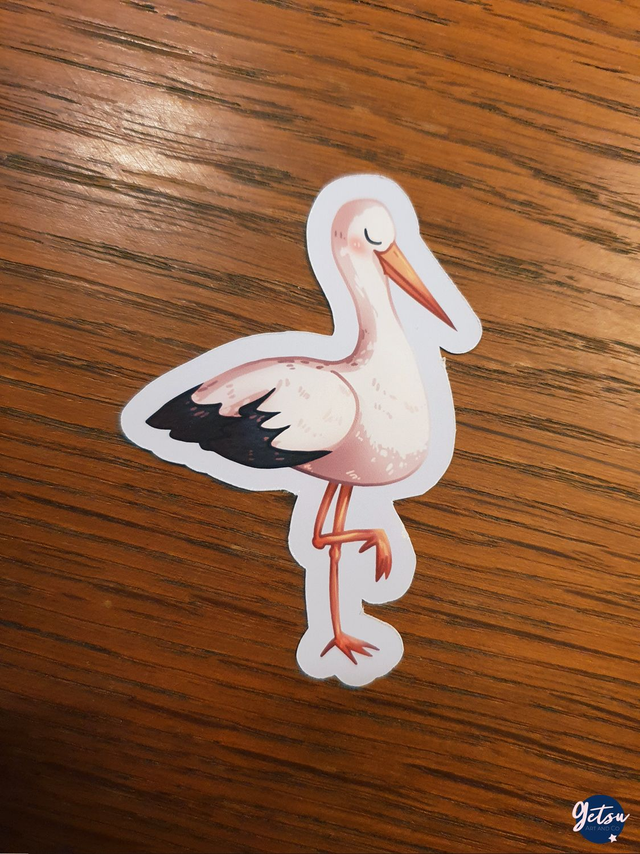 Sticker cigogne