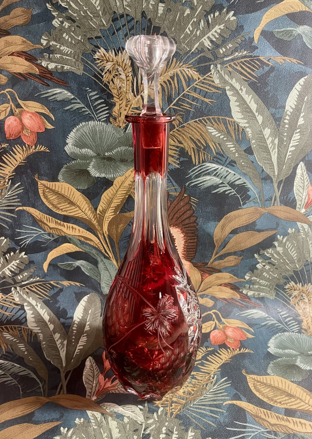 Carafe en cristal de Bohême 