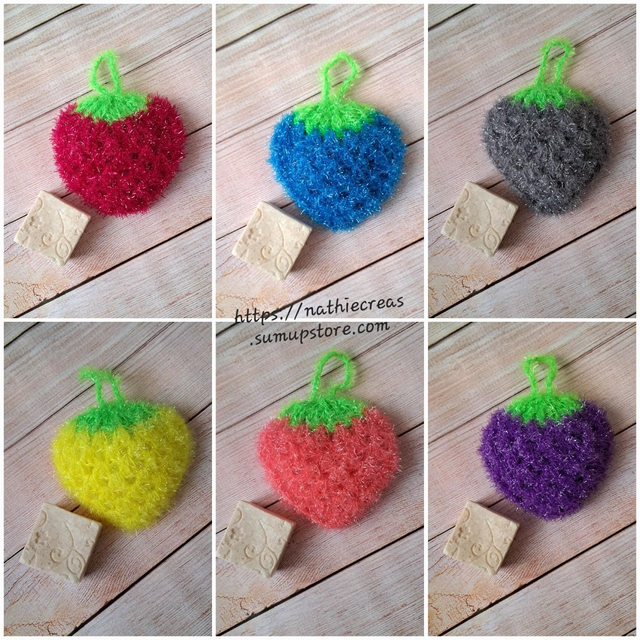 Fleur de douche exfoliante et moussante. Fraise