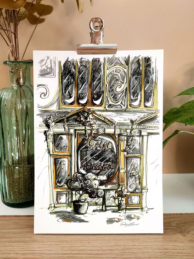 Devanture Jardinerie - PRINT DORÉ A4