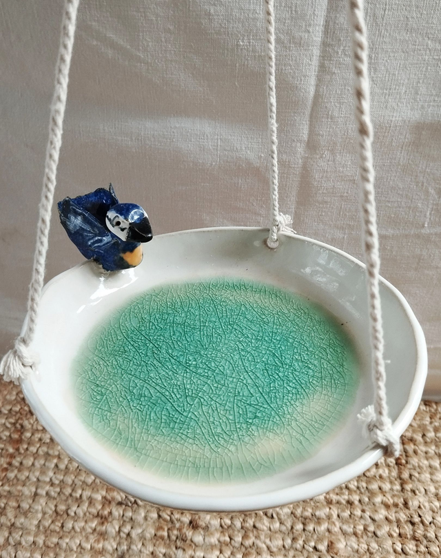 Bain ou mangeoire pour oiseaux à suspendre 