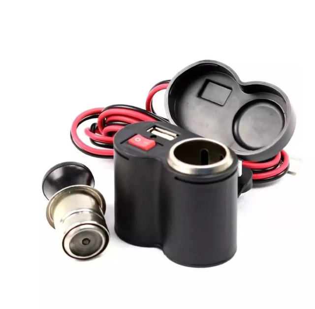Adaptador Tomada Uso Carregador Para Motos Celular GPS Usb P/ Moto Carregador Celular