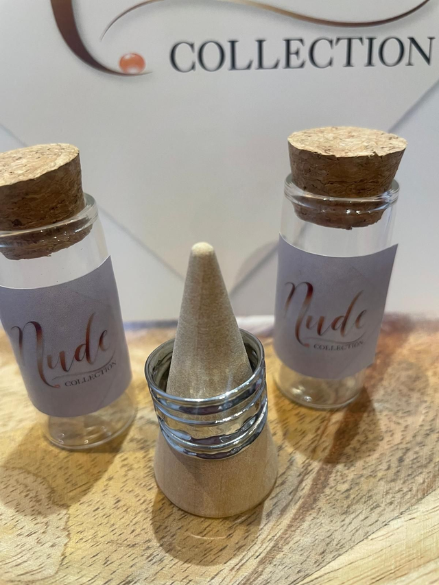 Bague réglable en acier onoxydable couleur argentée Collection Nude