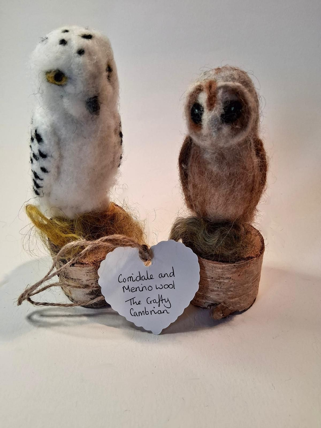 Needle Felt Owls