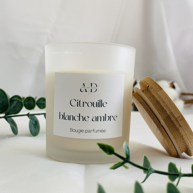 Citrouille blanche ambre Bougie parfumée