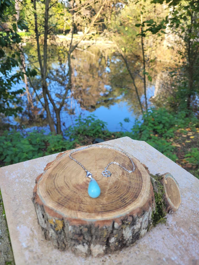 Pendules pendentif Amazonite pierre roulée bullet