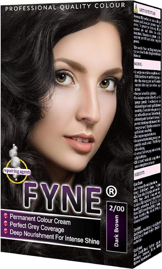 FYNE  Permanent Hair Dye for Women-(Dark Brown 2/00)