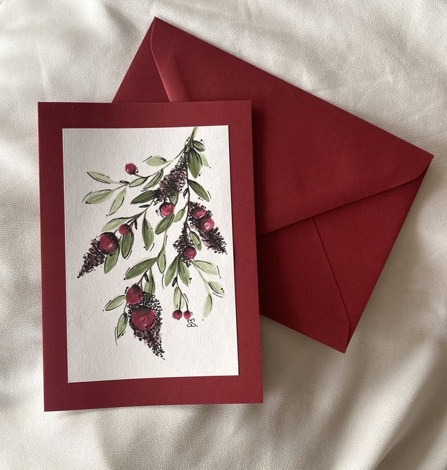 Doppelkarte - Mistelzweig