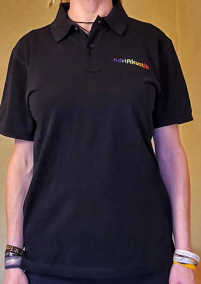 Tshirt, polo, unisex, schwarz