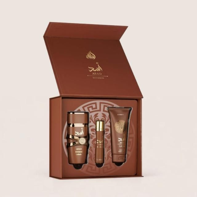 Lattafa Asad Bourbon Eau De Parfum Gift Set