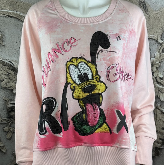 SW9 Sweatshirt Goofy rose AA ca.70 L ca.69