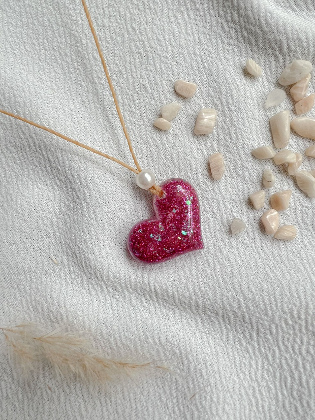 Colar Coração Ágata Contra Procrastinação