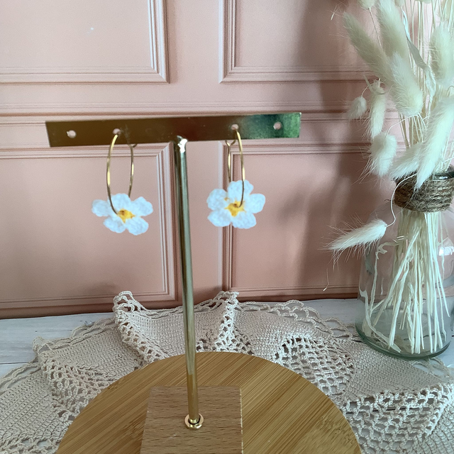 Petite créole  fleurs microcrochet