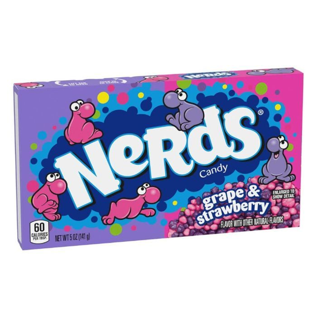 Grape and Strawberry Nerds Theatre Box