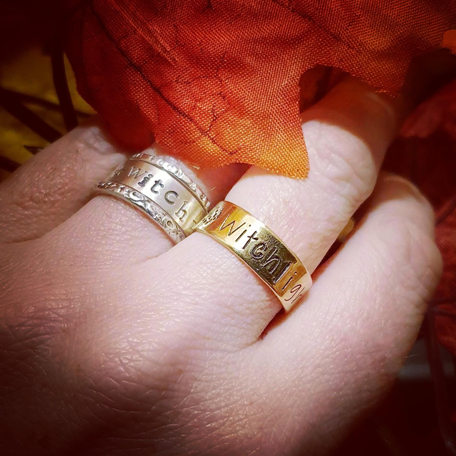 Adjustable brass wrap ring - witchlight