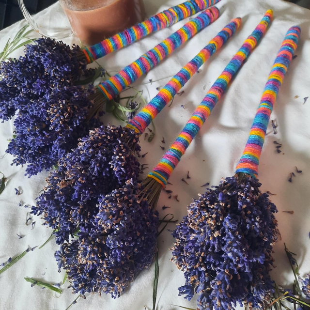 Rainbow Lavender Wand's