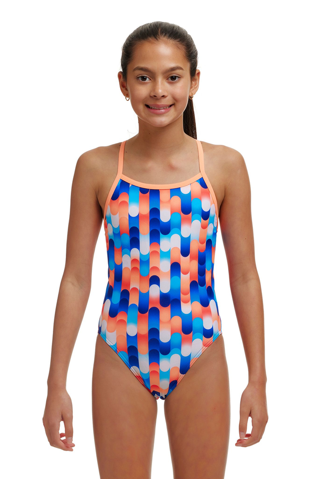 GIRL&#039;S FUNKITA TAIL END SINGLE STRAP ONE PIECE