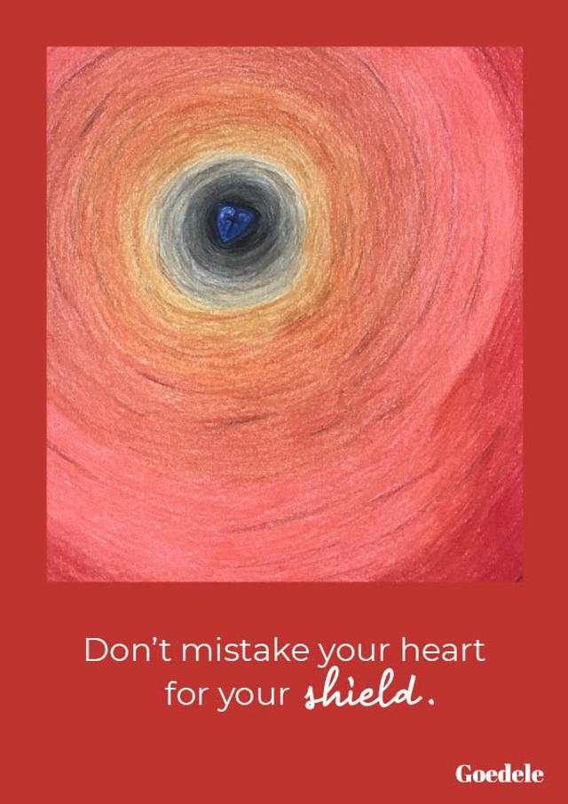 Poster A4 Heart shield