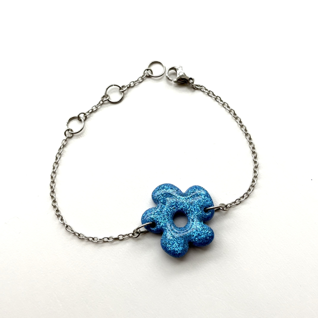 Bracelet Ilona bleu clair pailleté 