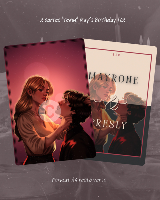 2 cartes Team Couple (May's Birthday T02) 