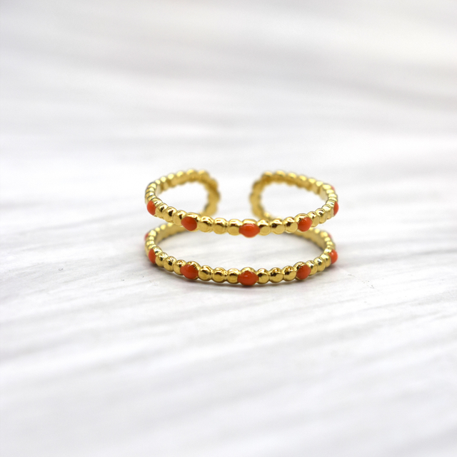 Bague inspi "Gigi " doré réglable 