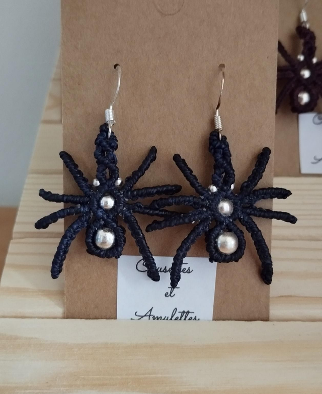Boucles d'oreilles araignées 