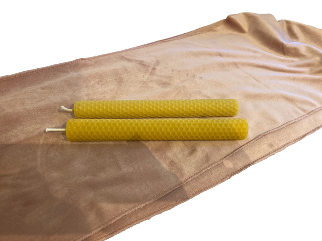 Bougie en cire d&#039;abeille gaufrée, 20cm