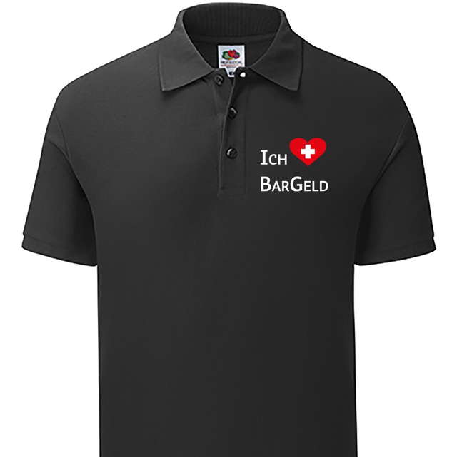 Polo Shirt «Ich liebe Bargeld»