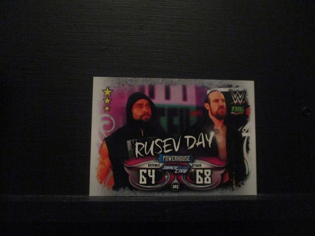 Rusev Day - Tag Teams Slam Attax Live Original Trading Card #342