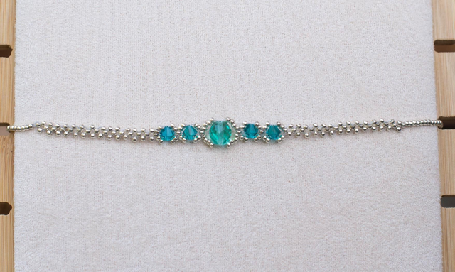 Collier ras de cou turquoise 