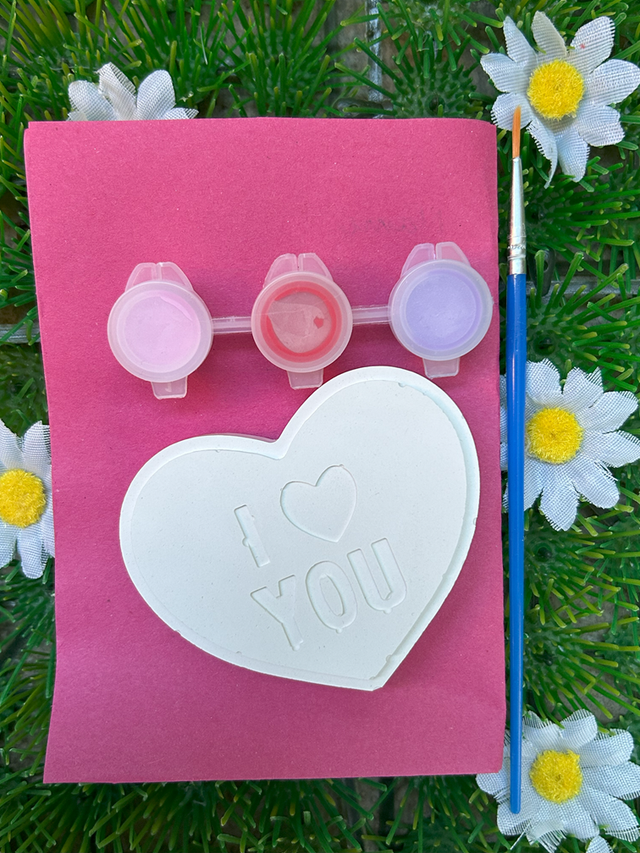 Heart Painting Kit. Valentine Gift Idea. Kids/Adult Activity