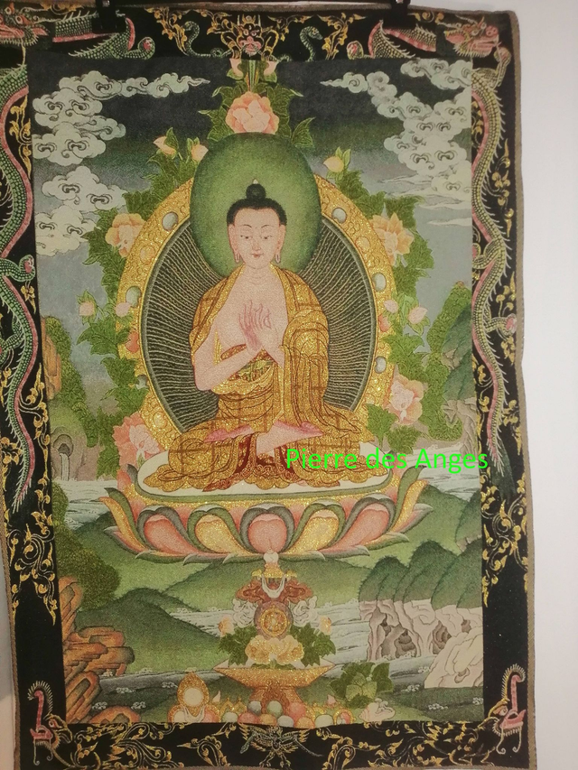 Thangka Mahāvairocana– art bouddhiste tibétain