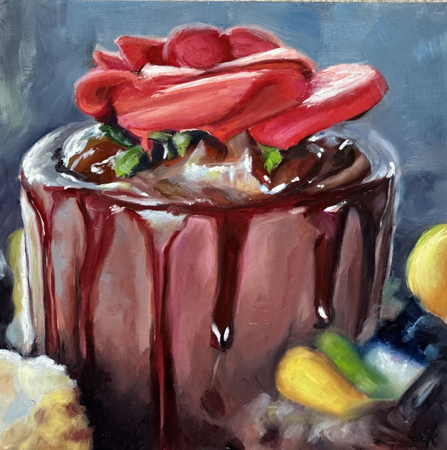 Bunte Torte - Feine Ölmalerei für dein Zuhause