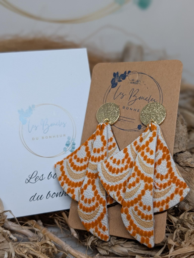 Boucles d'oreilles Georgia orange geo002