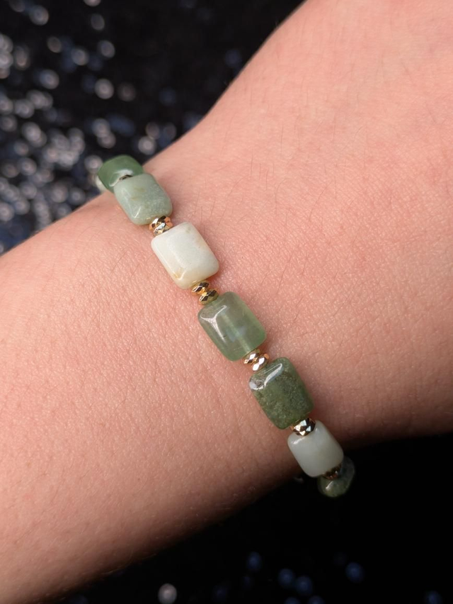 Bracelet agate mousse 
