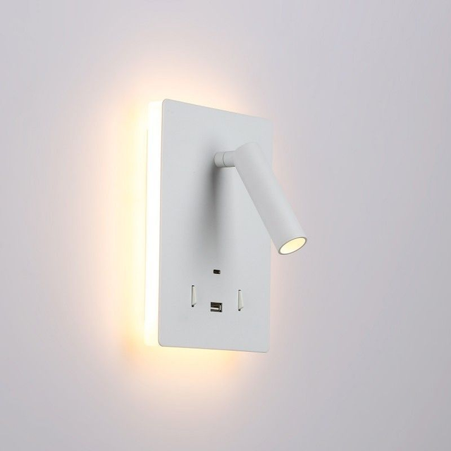 Applique murale "USBDI" - 3W + 12W - 2700K - USB+USB-C