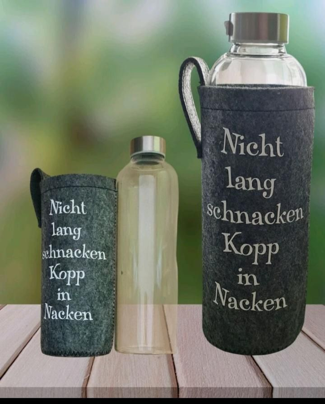 Trinkflasche mit Filztasche