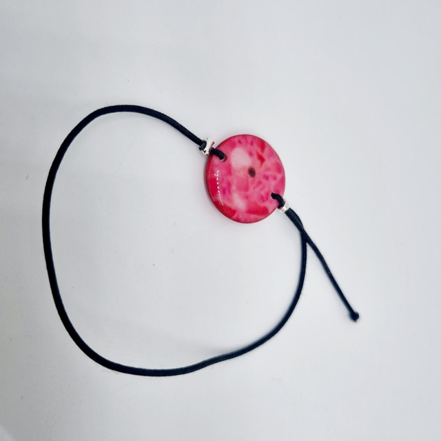 Bracelet rose rond réversible