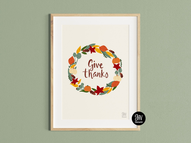 Autumn wreath wall art